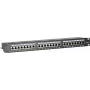 DSIT CAT 6 FTP Netzwerk-Patchpanel 19 inch 24-Port 1U LSA Stahlblech DS-Patch6-24FTP