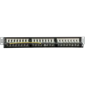 DS-IT CAT6 FTP 48-Port 19 inch 2U θωρακισμένο patch panel, μαύρο