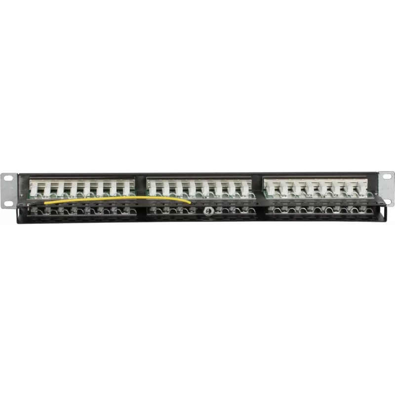 DS-IT CAT6 FTP 48-Port 19 inch 2U θωρακισμένο patch panel, μαύρο
