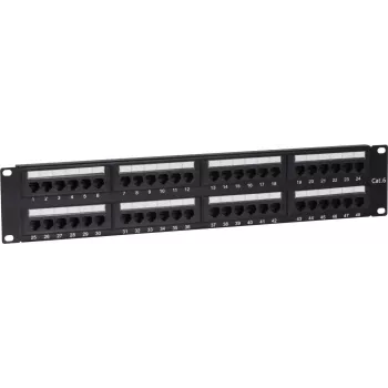 DSIT DS-Patch6-48UTP CAT6 UTP 19 inch 48-Port patch panel δικτύου, 1U, μαύρο