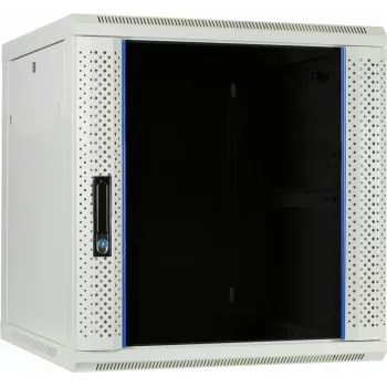 DSIT επιτοίχιο rack server 12U με γυάλινη πόρτα, λευκό, 600x600x635 mm