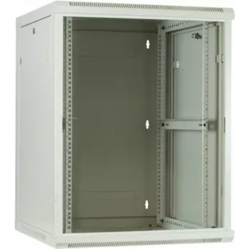 DSIT επιτοίχιο rack server 12U με γυάλινη πόρτα, λευκό, 600x600x635 mm