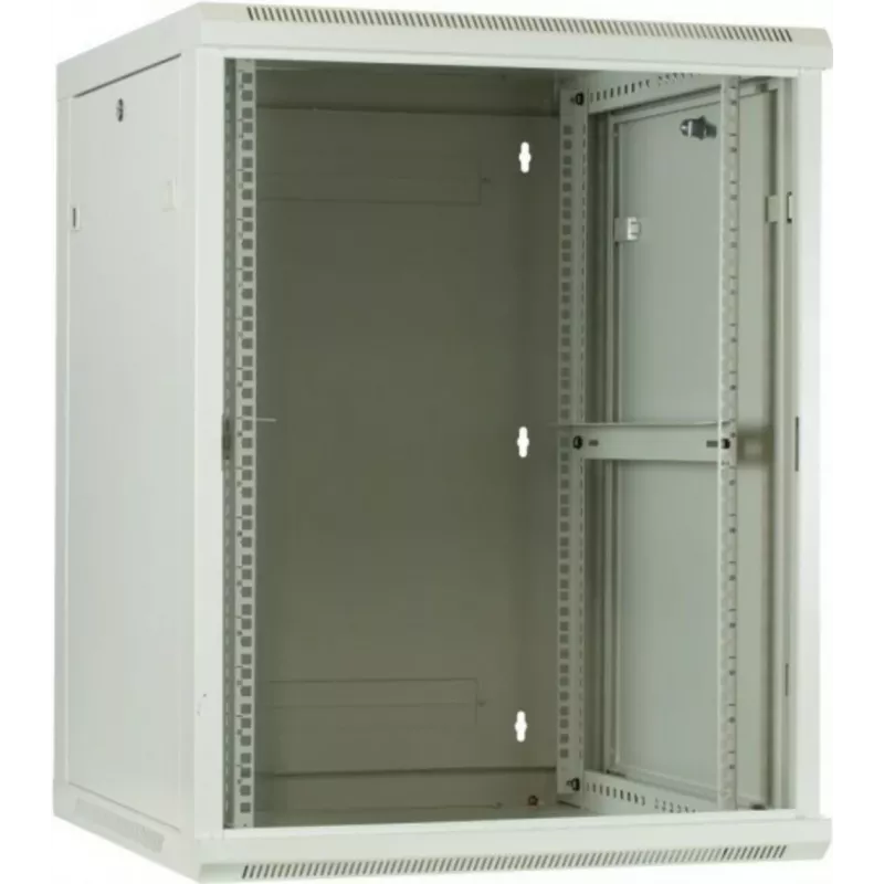 DSIT επιτοίχιο rack server 12U με γυάλινη πόρτα, λευκό, 600x600x635 mm