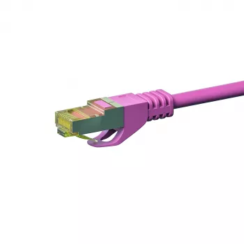 DSIT RJ45 καλώδιο δικτύου S/FTP (PiMF) Cat.7, ροζ, 50m (DC-79-500)
