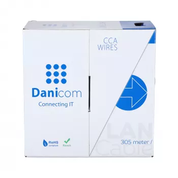 DSIT CAT6 S/FTP καλώδιο δικτύου AWG 27/7 εύκαμπτο 305m γκρι CCA