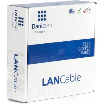 DSIT DANICOM DC-SFTP6A-50S-DCA CAT6A S/FTP καλώδιο συμπαγούς αγωγού, 50 m, LSZH (Dca)