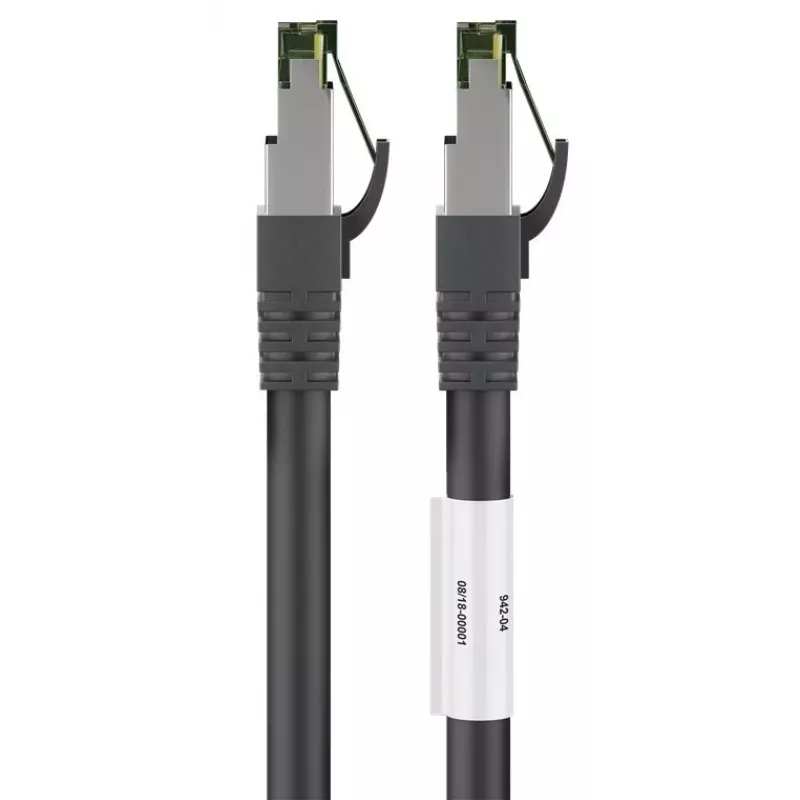 DSIT RJ45 καλώδιο δικτύου S/FTP PiMF CAT 8 καλώδιο μαύρο 0,25m