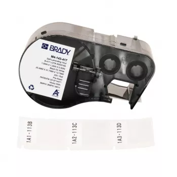 BRADY M4-143-417 Αυτοστρωματοποιούμενη Βινυλική Κασέτα Ετικετών για BMP41/BMP51/BMP53/M511, 1,5 ίντσες x 21', Λευκό/Διαφανές