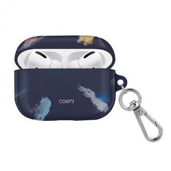 UNIQ Coehl Reverie Θήκη AirPods Pro - Πρωσικό Μπλε Ανθισμένη Προστατευτική Θήκη