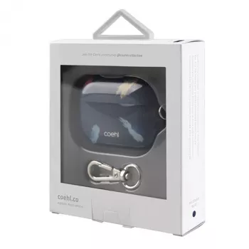 UNIQ Coehl Reverie Θήκη AirPods Pro - Πρωσικό Μπλε Ανθισμένη Προστατευτική Θήκη