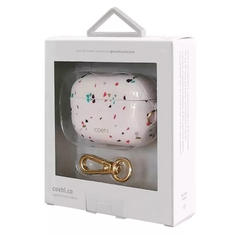 UNIQ Coehl Terrazzo θήκη για Apple AirPods Pro – Blush Pink