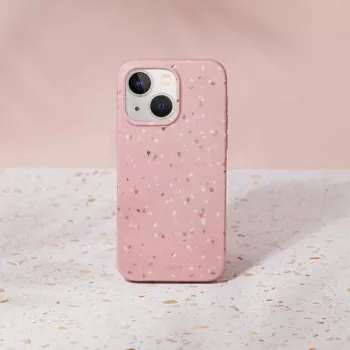UNIQ Coehl Terrazzo θήκη για iPhone 14 Plus / 15 Plus, κοραλί ροζ