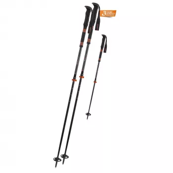 Komperdell Carbon C2 Ultralight μπαστούνια σκι ανάβασης - μαύρο/πορτοκαλί