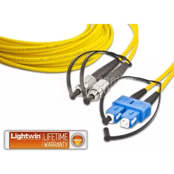Lightwin LDP-09 FC-SC 10.0 Καλώδιο patch duplex singlemode οπτικής ίνας, FC σε SC, OS2, 10 m, Κίτρινο