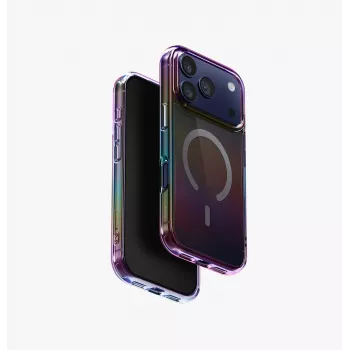 UNIQ Iridescia Magclick θήκη φόρτισης για iPhone 17 Pro - χαλαζίας μεσάνυχτων