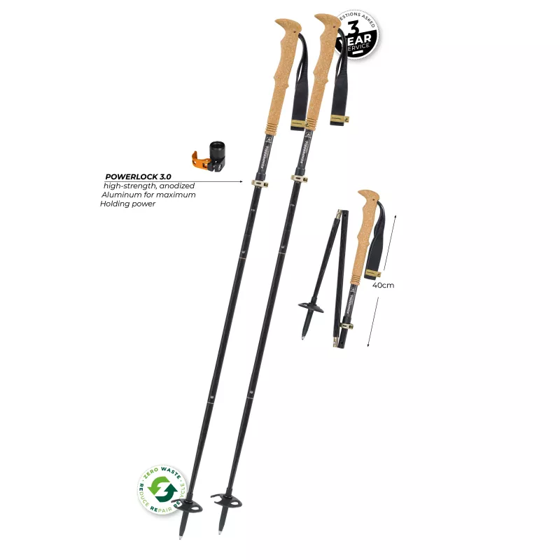 Komperdell FX Lite Carbon Vario Summit Compact μπαστούνια πεζοπορίας - τιτάνιο