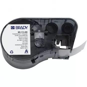 BRADY M5-113-490 FreezerBondz II ετικέτες πολυεστέρα για BMP51/BMP53/M511, λευκό, 38,1 mm x 25,4 mm, 250 ετικέτες