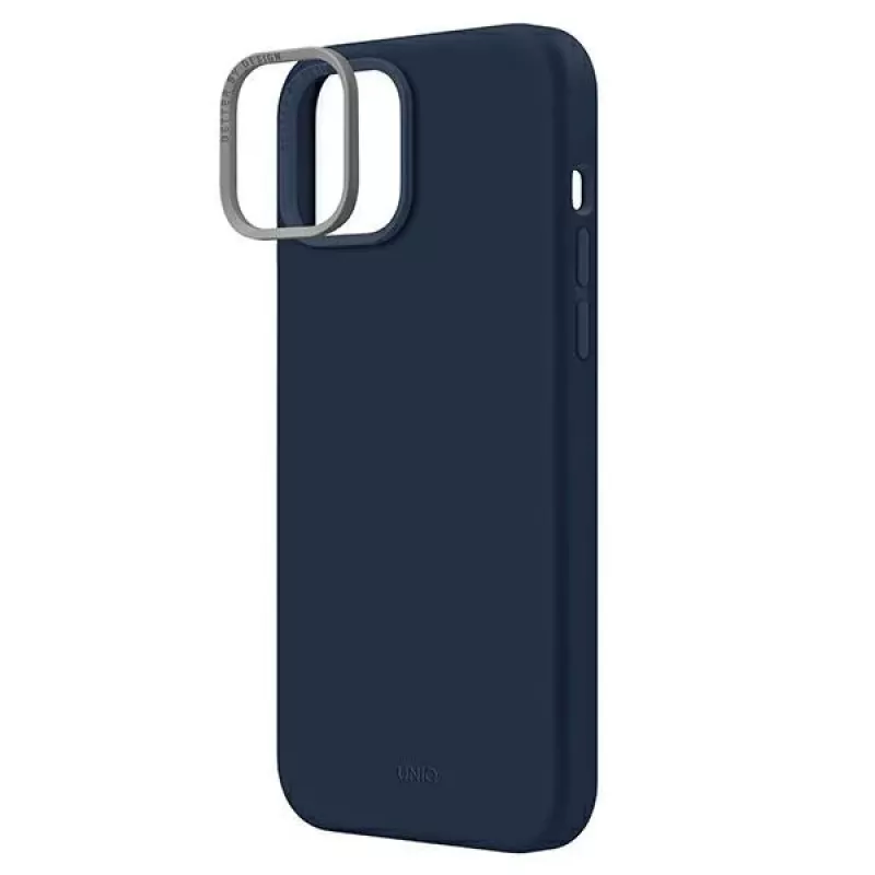 UNIQ Lino Marine Blue θήκη για iPhone 14 Plus / 15 Plus 6,7 ιντσών