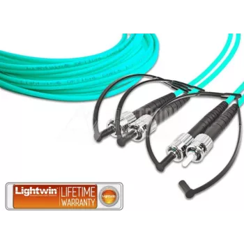 Lightwin LDP-50 ST-ST 3.0 OM3 duplex πολύτροπο καλώδιο patch οπτικών ινών, ST σε ST, OM3, 3 m, aqua