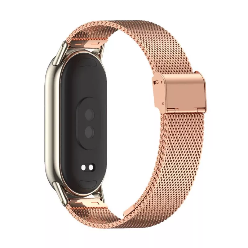 Λουράκι από ανοξείδωτο ατσάλι Tech-Protect MilaneseBand για Xiaomi Smart Band 8, ροζ χρυσό
