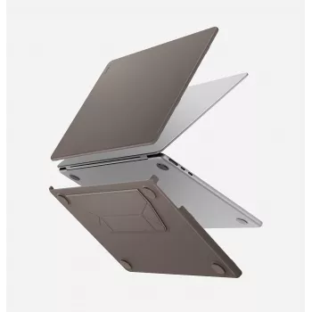 UNIQ Lyden Versa σκληρή θήκη folio για MacBook Air 13 ίντσες (M2 2022 / M3 2024 / M4 2025 / M5 2026), γκρι