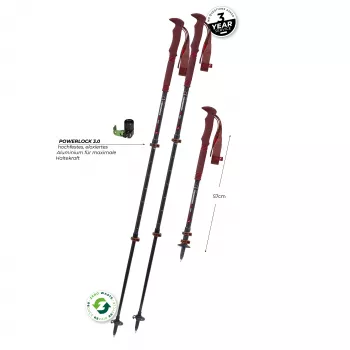 Komperdell Carbon Pro Zero Compact μπαστούνια trekking - Malbec