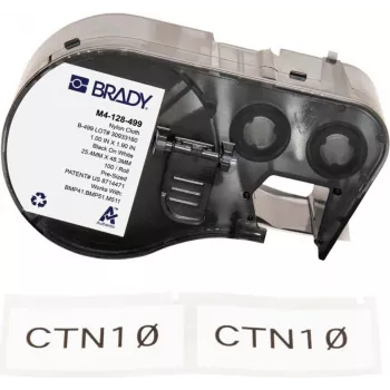 Brady B-427 σετ αυτοπλαστικοποιούμενων βινυλικών ετικετών για BMP21-PLUS, BMP21-LAB, M210, M211 – 25,4 mm x 19,05 mm, λευκό/διαφανές, μόνιμη ακρυλική, θερμομεταφοράς (M4-128-499)
