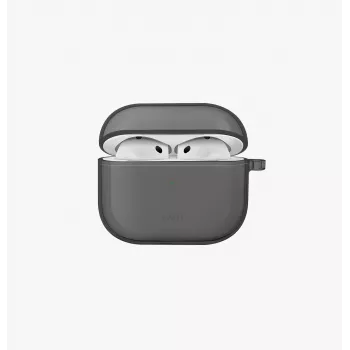 UNIQ Glase θήκη για Apple AirPods 4 γυαλιστερό καπνό