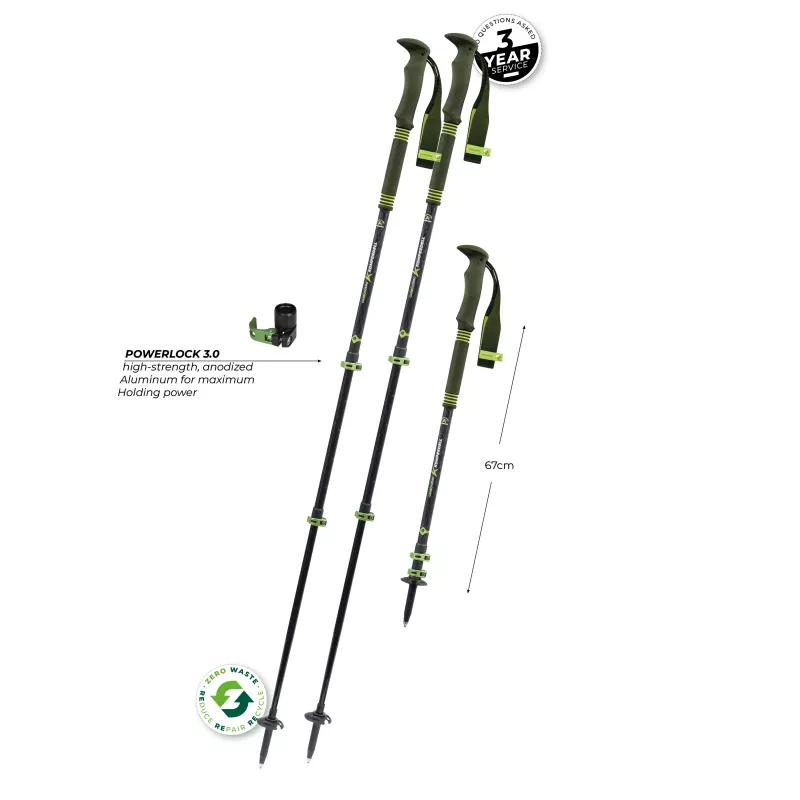 Komperdell Carbon Pro Zero μπαστούνια trekking, πράσινα
