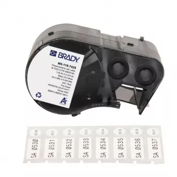 BRADY M5-118-7425 PermaSleeve κασέτα ετικετών θερμοσυστελλόμενου σωλήνα για BMP51/BMP53/M511, λευκό, 38,1mm x 2,13m