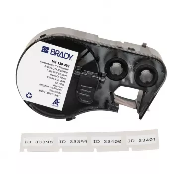 BRADY M4-130-492 R6600 μελανοταινία θερμομεταφοράς ρητίνης για BMP41/BMP51/BMP53/M511, μαύρη, 45,72 mm x 22,86 m