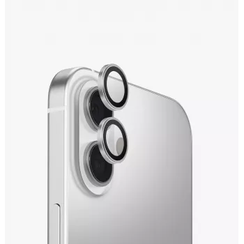 UNIQ Optix αλουμινένια προστασία φακού κάμερας για iPhone 17 με εφαρμογέα - ασημί