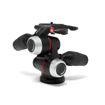 Manfrotto MHXPRO-3WX τριών δρόμων κεφαλή με αναδιπλούμενους μοχλούς, αλουμίνιο, αντοχή 8 kg, πλάκα ταχείας αλλαγής 200PL-14, Μαύρο