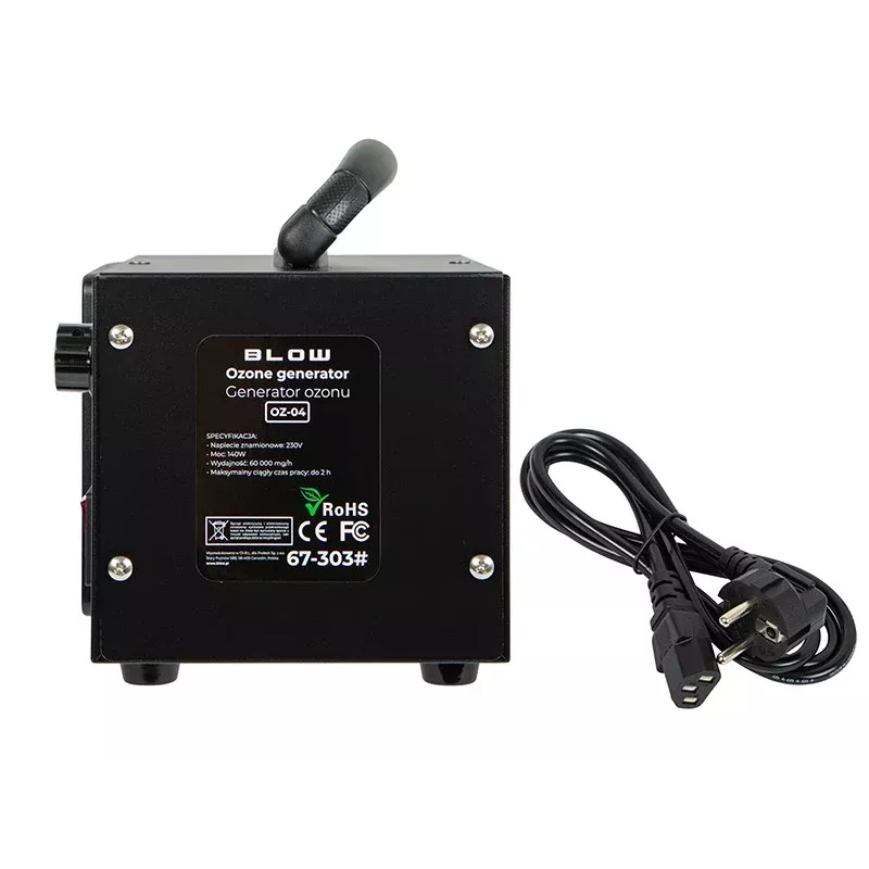 Blow OZ-04 γεννήτρια όζοντος, 60.000 mg/h, 140 W, Μαύρο