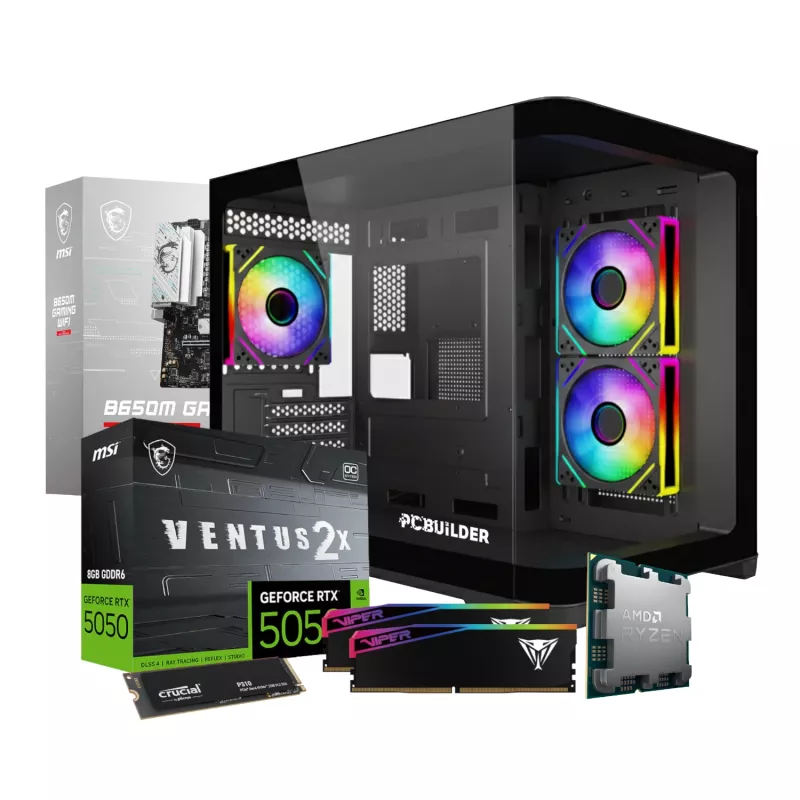 PCBuilder Ryzen 5 8400F RECON Windows 11 Gaming PC