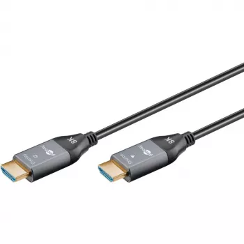 GOOBAY Optical Hybrid Ultra High-Speed HDMI καλώδιο (AOC) 8K / 60Hz - 20m, 48 Gbit/s, Μαύρο/Γκρι