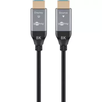 GOOBAY Optical Hybrid Ultra High-Speed HDMI καλώδιο (AOC) 8K / 60Hz - 20m, 48 Gbit/s, Μαύρο/Γκρι