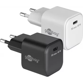 GOOBAY 45 W USB-C PD GaN Nano γρήγορος φορτιστής (Μαύρο)