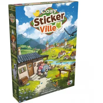ASMODEE Cozy Stickerville Sticker Book | TOPModel Σειρά | 24 σελίδες, 6 φύλλα αυτοκόλλητων | Δημιουργικό παιχνίδι από 6 ετών