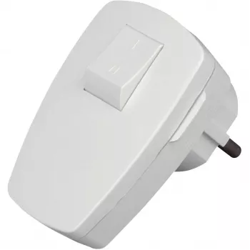 Kopp γωνιακό βύσμα Schuko με διακόπτη, λευκό, 16 A, IP20