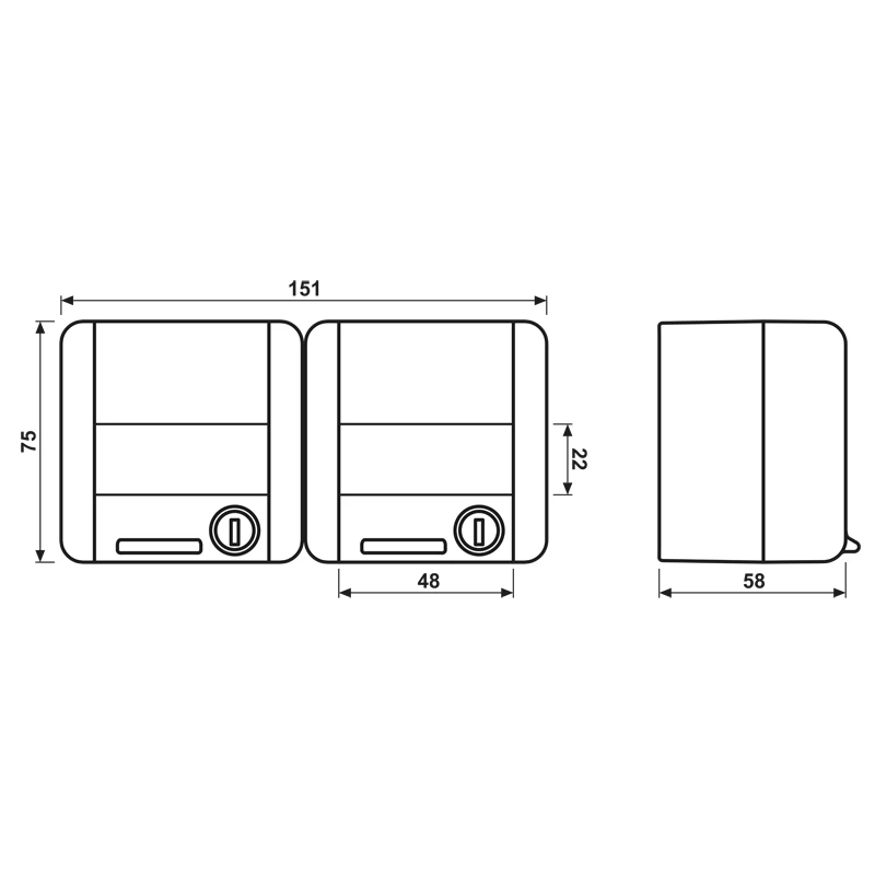 Jung πρίζα SCHUKO διπλή 16A 250V αλπικό λευκό 8220NAWSL