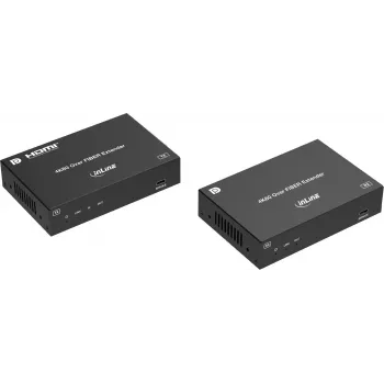 InLine® KVM-Extender, DP 4K/60Hz, οπτική ίνα Singlemode, 10 km, σετ (57885O)