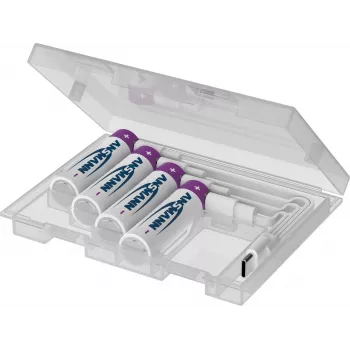 ANSMANN 1312-0044 μπαταρίες Li-Ion AA (Τύπος 2200), συσκευασία 4 τεμ. με θήκη αποθήκευσης