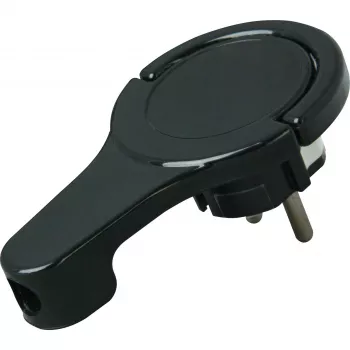 HEINRICH KOPP 172005030 επίπεδο βύσμα σούκο με βάση, 3x1,5 mm², μαύρο
