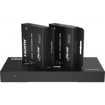 InLine® διαχωριστής/επεκτατής βίντεο 1x2 Cat.6 HDMI 4K/30Hz σετ