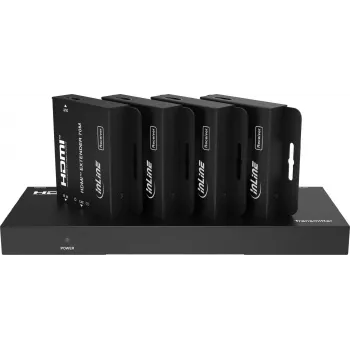 InLine® διαχωριστής/επεκτατής βίντεο, 1x4, Cat.6, HDMI 4K/30Hz, σετ
