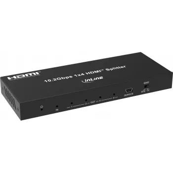 InLine® Διαχωριστής βίντεο, 1x4, HDMI 4K/30Hz (57887B)