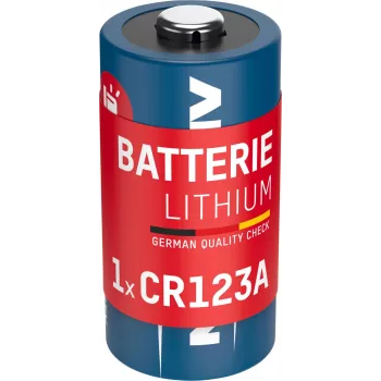 ANSMANN 1510-0072 Μπαταρία λιθίου CR123A – 3V 1600mAh, υψηλή ενεργειακή πυκνότητα, 10 χρόνια αποθήκευσης (μεγάλη συσκευασία)
