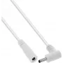 InLine® Καλώδιο επέκτασης DC, γωνιακό βύσμα, 3,5 x 1,35 mm, λευκό, 3 m
