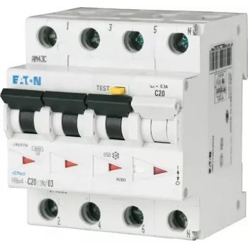 Eaton FRBM4-C32/3N/003-A RCBO, 4πολικό (3P+N), 32 A, 30 mA, Type A, χαρακτηριστική C, 6 kA